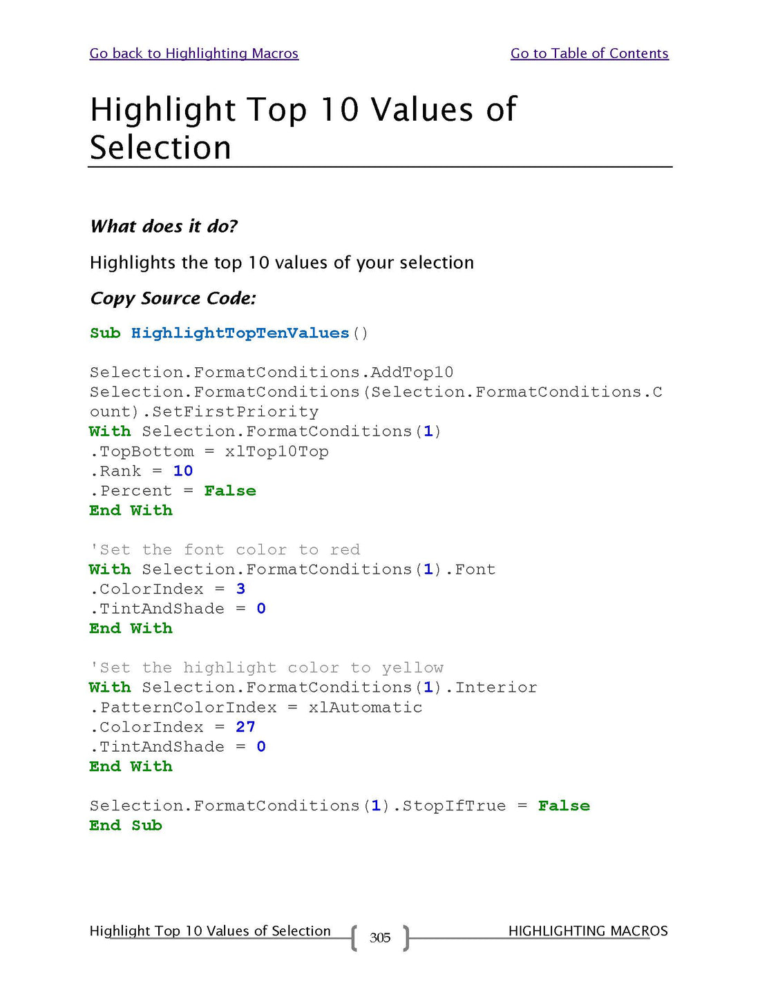 101 Ready To Use Excel Macros E-Book